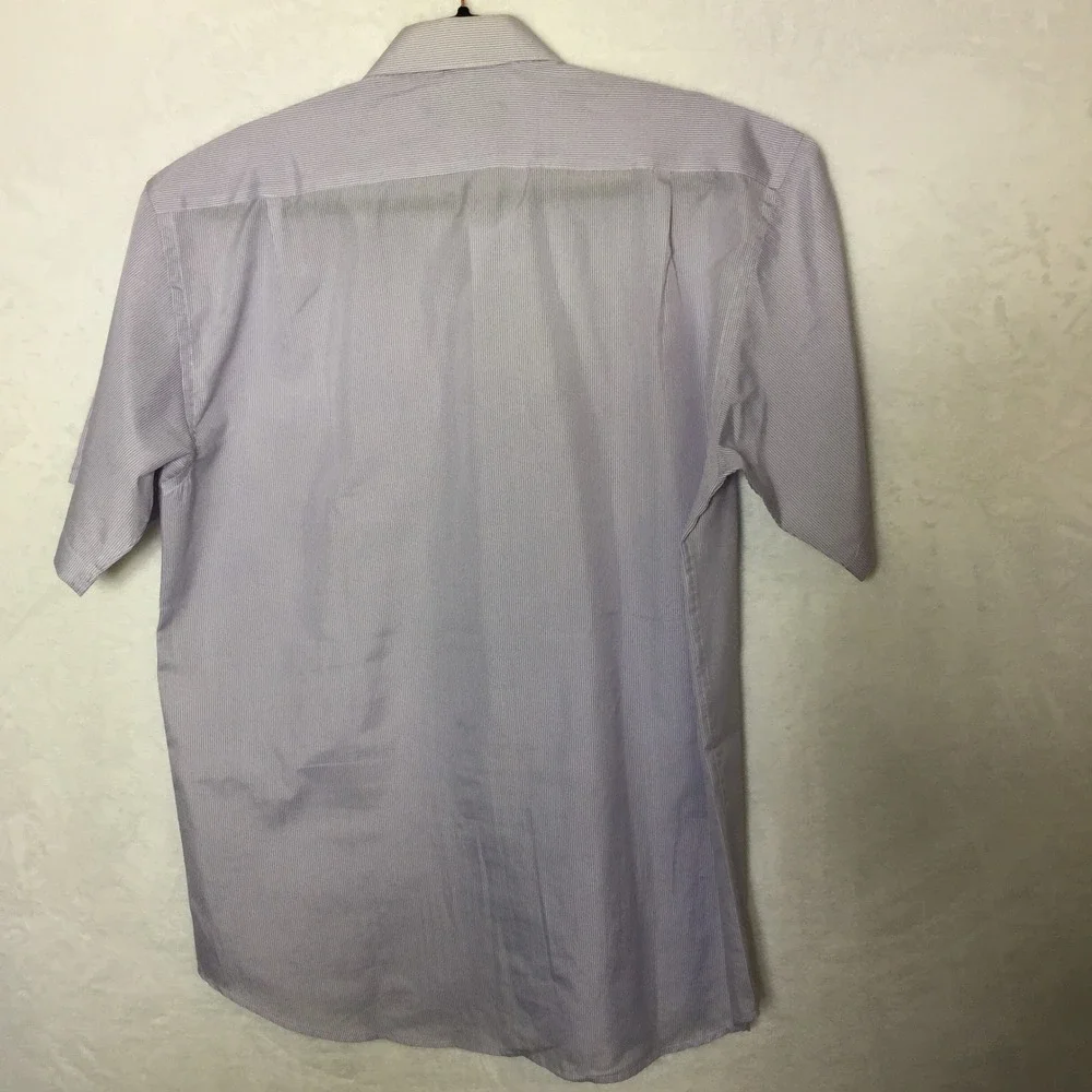 Giorgio Armani Men's Striped Short Sleeve‎ Button Up Casual Shirt **See, Read**